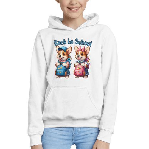 Corgi Dog Student To School Happy Back To School Graphic Youth Hoodie - Savourry