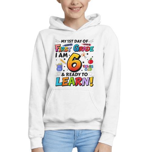First 1st Grade First Day Of School Back To School Kids Graphic Youth Hoodie - Savourry