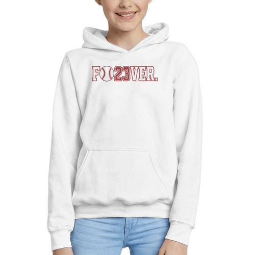 Fo23ver Baseball Sports Fan 23 Forever Graphic Youth Hoodie - Sportilla