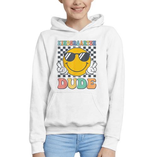 Kindergarten Dude First Day Of Kindergarten Back To School Graphic Youth Hoodie - Savourry