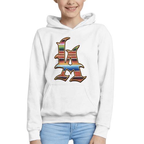 LA Sarape Los Angeles LA Sarape East LA Baseball Mexican Premium Tri-Blend Graphic Youth Hoodie - Sportilla