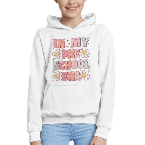 In My Preschool Era Retro Cute Groovy Pre K Back To School Graphic Youth Hoodie - Savourry