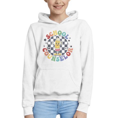 Retro Pencil School Counselor Back To School For Counselor Graphic Youth Hoodie - Savourry