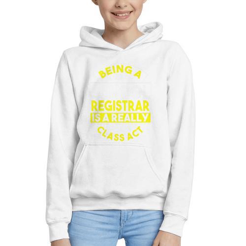School Registry Student Enrollment Back To School Registrar Premium Graphic Youth Hoodie - Savourry