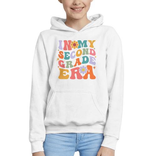 In My Second Grade Era Back To School Retro Groovy 2nd Grade Graphic Youth Hoodie - Savourry