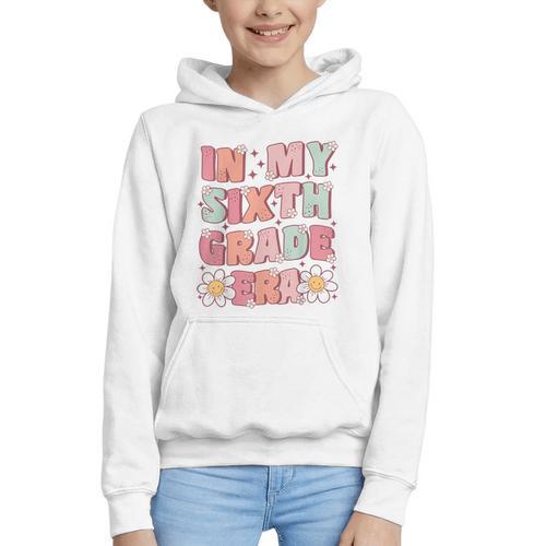 In My Sixth Grade Era Cute Groovy 6th Grade Back To School Graphic Youth Hoodie - Savourry