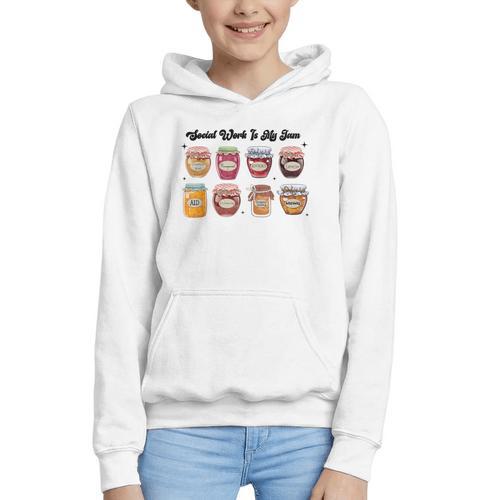 Social Work Is My Jam Back To School School Social Worker Graphic Youth Hoodie - Savourry