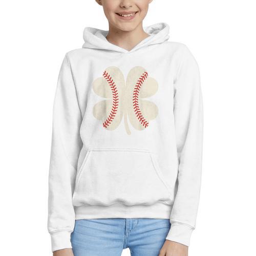 StPatrick’s Day Irish Shenanigans Baseball Fan Shamrock Tee Graphic Youth Hoodie - Sportilla