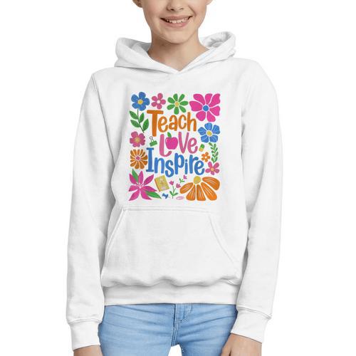 Teach Love Inspire Back To School Graphic Youth Hoodie - Savourry