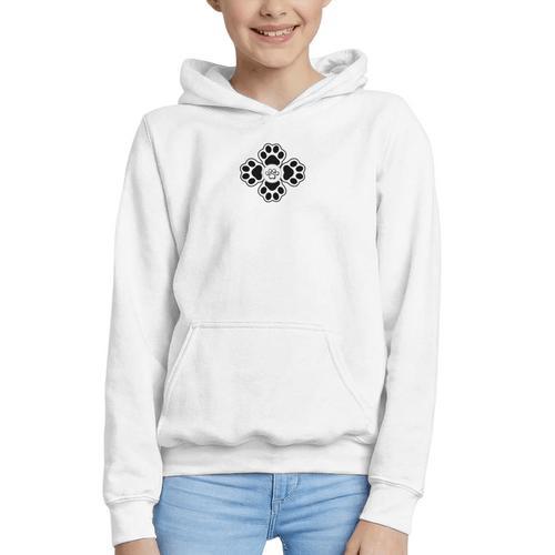 Wildcats Flower Sports Fan Team Spirit Mascot Back To School Graphic Youth Hoodie - Savourry