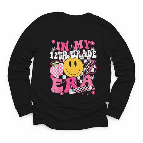 In My 12th Grade Era First Day Of School Back To School Girl Youth Long Sleeve Tee - Savourry