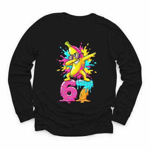 67 Baseball Ice Cream Six Seven Dabbing Banana Youth Long Sleeve Tee - Sportilla