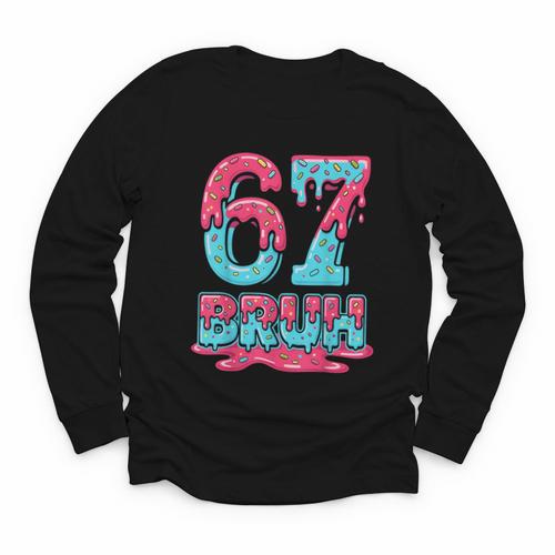 67 Ice Cream Drip Baseball For Men Women Kids Youth Long Sleeve Tee - Sportilla
