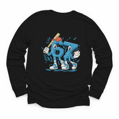 67 Six Seven 6-7 Italian Brainrot Kids Baseball Youth Long Sleeve Tee - Sportilla