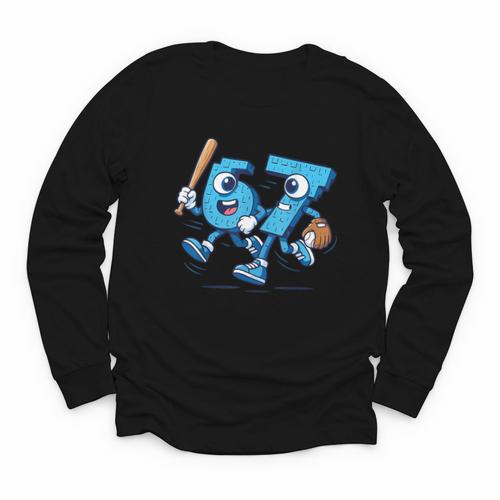 67 Six Seven Italian Brainrot Kid Baseball 67 Meme Christmas Youth Long Sleeve Tee - Sportilla