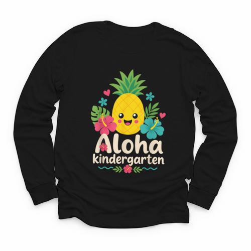 Aloha Kindergarten Pineapple Back To School Youth Long Sleeve Tee - Savourry