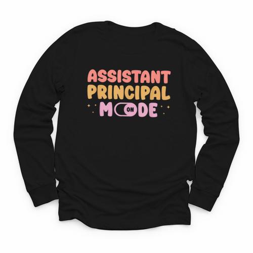 Assistant Principal Mode On Back To School Appreciation Youth Long Sleeve Tee - Savourry