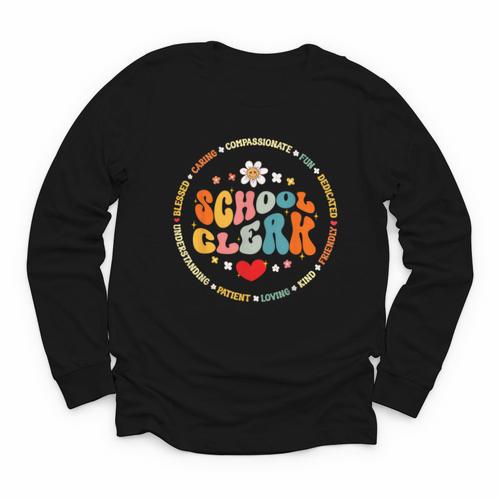 Attendance School Clerk Appreciation Week Back To School Youth Long Sleeve Tee - Savourry