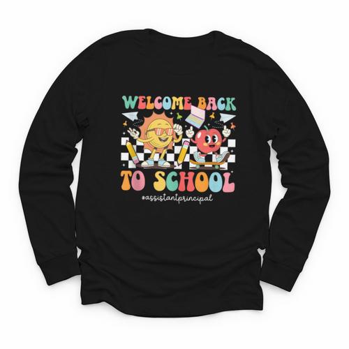 Back To School Assistant Principal First Day Of School Youth Long Sleeve Tee - Savourry