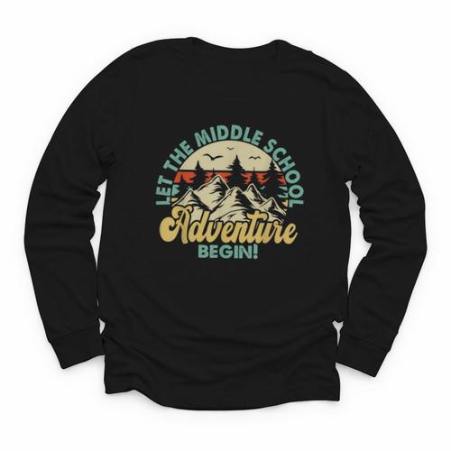 Back To School Let The Middle School Adventure Begin Youth Long Sleeve Tee - Savourry