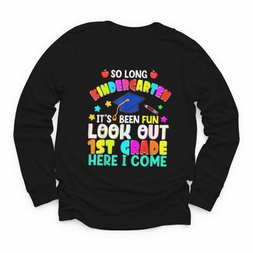 Back To School Look Out 1st Grade Here I Come For Kids Youth Long Sleeve Tee - Savourry