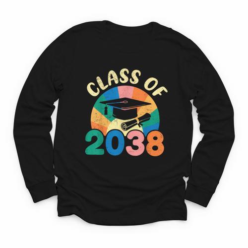Back To School Pre-K Kindergarten Graduation Class Of 2038 Youth Long Sleeve Tee - Savourry
