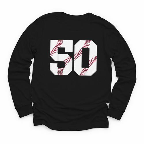 Baseball 1976 50th Birthday Vintage 50 Years Old Retro Youth Long Sleeve Tee - Sportilla