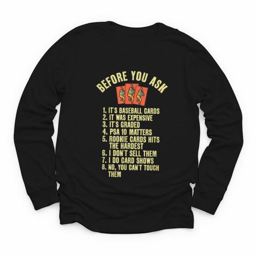 Baseball Card Collector Baseball Card Trading Youth Long Sleeve Tee - Sportilla