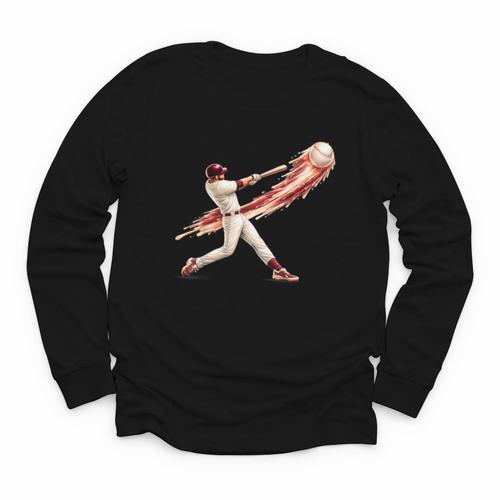 Baseball Drip Team For Boys And Girls Ice Cream Cool Youth Long Sleeve Tee - Sportilla