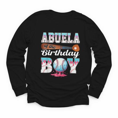 Baseball Ice Cream Drip Abuela Of The Birthday Boy Youth Long Sleeve Tee - Sportilla