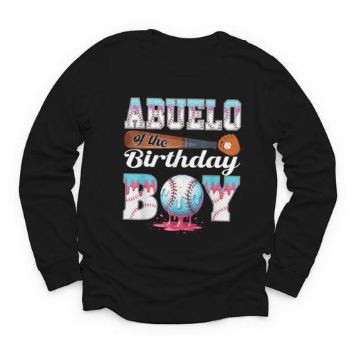Baseball Ice Cream Drip Abuelo Of The Birthday Boy Youth Long Sleeve Tee - Sportilla