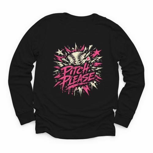 Baseball Phrase With Stars Youth Long Sleeve Tee - Sportilla