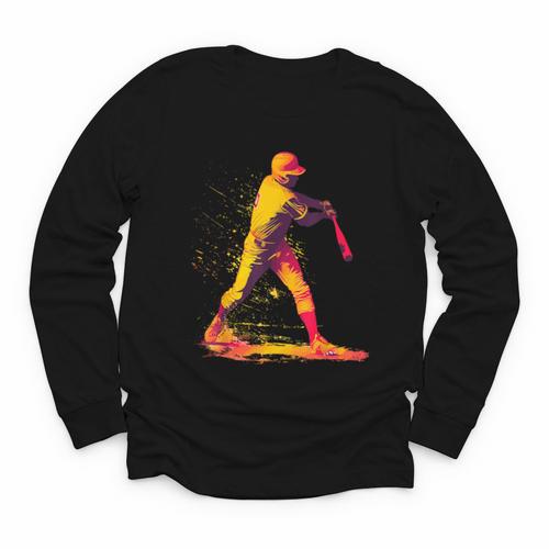 Baseball Player Youth Long Sleeve Tee - Sportilla