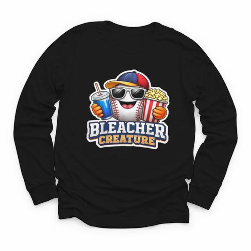 Bleacher Creature Baseball Fan Supporter Game Day Ball Youth Long Sleeve Tee - Sportilla