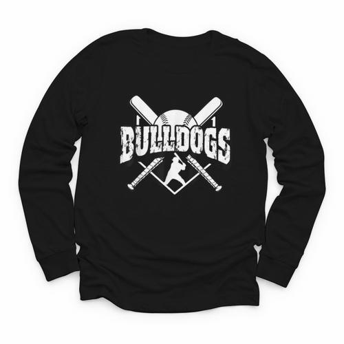 Bulldogs Baseball Back To School Spirit Youth Long Sleeve Tee - Savourry
