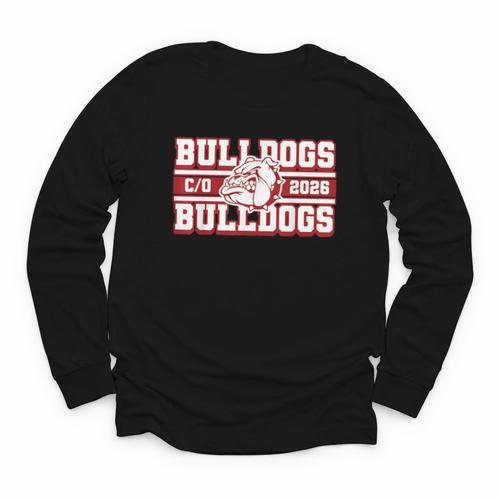 Bulldogs Class Of 2026 Back To School Senior Spirit M Youth Long Sleeve Tee - Savourry
