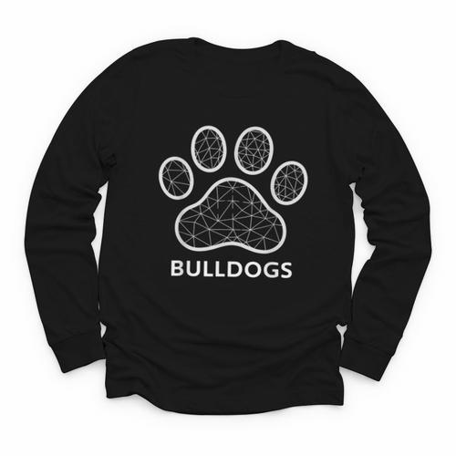 Bulldogs Tshirt Mascot Back To School Outfit Team Spirit Youth Long Sleeve Tee - Savourry