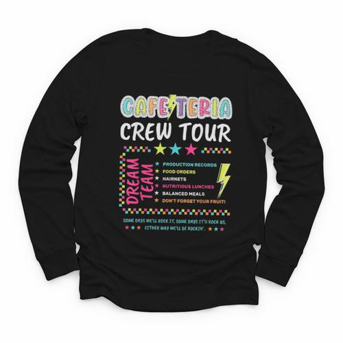 Cafeteria Crew Tour Lunch Lady Dream Team Back To School Youth Long Sleeve Tee - Savourry