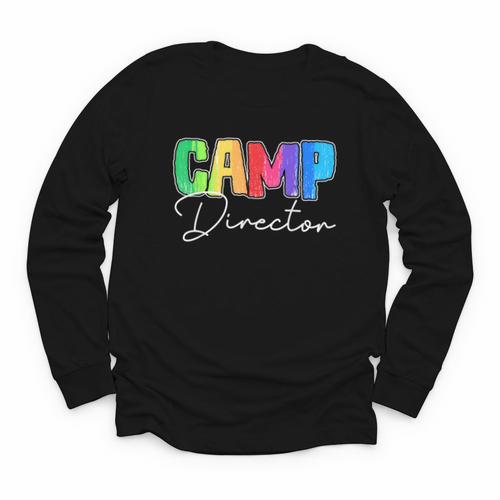 Camp Director Counselor Camper Camping Back To School Youth Long Sleeve Tee - Savourry