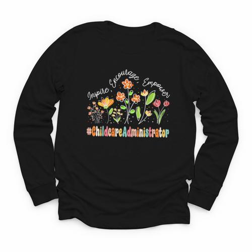 Childcare Administrator Appreciation Week Back To School Youth Long Sleeve Tee - Savourry