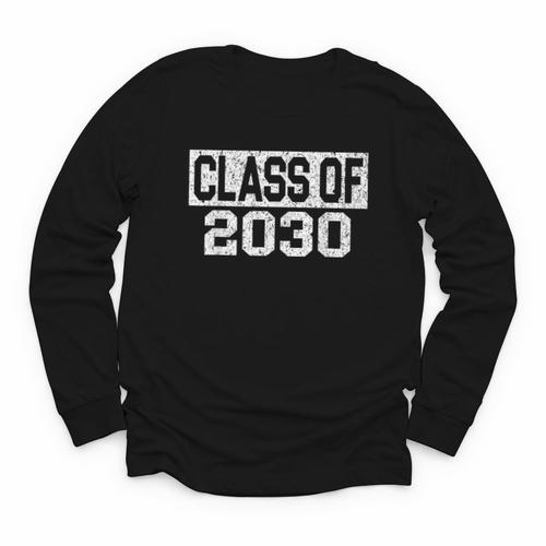 Class Of 2030 Back To School Graduation Senior Youth Long Sleeve Tee - Savourry