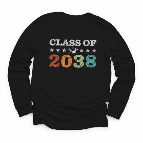 Class Of 2038 Grow With Me First Day School Back To School Youth Long Sleeve Tee - Savourry