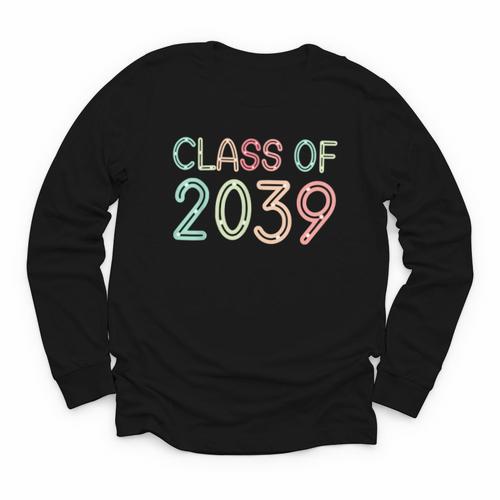 Class Of 2039 Grow With Me Kindergarten Back To School Youth Long Sleeve Tee - Savourry