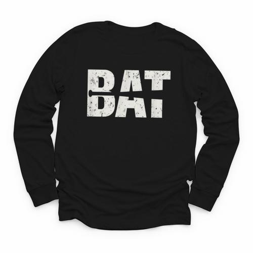 Cool Bat Dad Baseball Tee Women Kids Youth Long Sleeve Tee - Sportilla