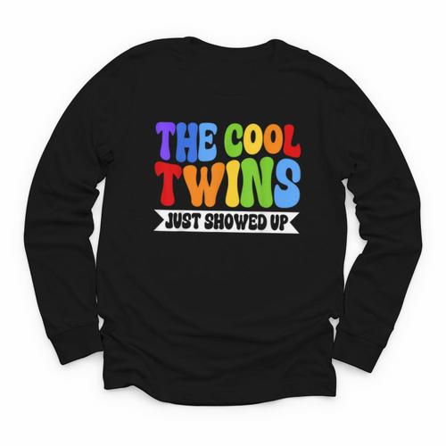 Cool Twins Just Showed Up Kid Boy Teen Twin Back To School Youth Long Sleeve Tee - Savourry
