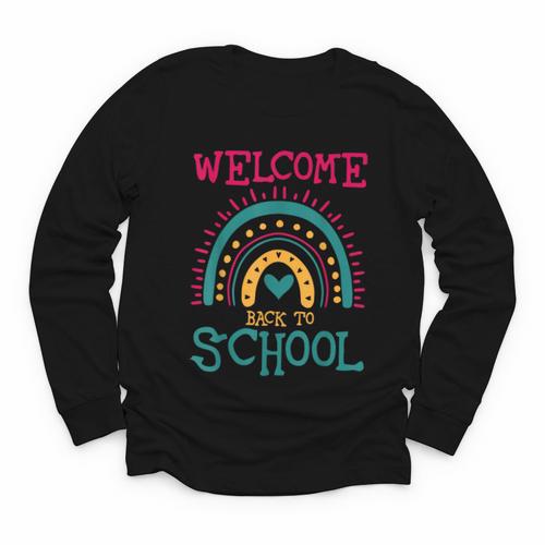 Cute Welcome Back To School First Day Of School First Day Youth Long Sleeve Tee - Savourry