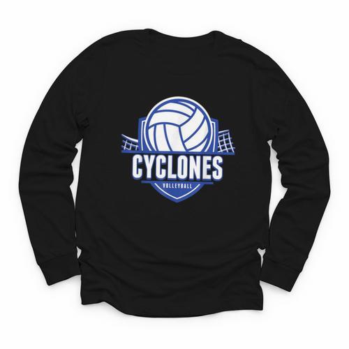 Cyclones Volleyball Back To School Spirit B Youth Long Sleeve Tee - Savourry