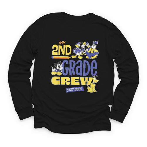 Disney My 2nd Grade Crew Stay Cool Back To School Friends Youth Long Sleeve Tee - Savourry
