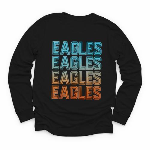 Eagle Mascot Back To School Spirit Kids Boys Girls Men Women Youth Long Sleeve Tee - Savourry
