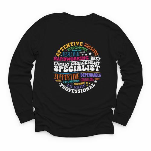 Family Engagement Specialist Appreciation Back To School Youth Long Sleeve Tee - Savourry